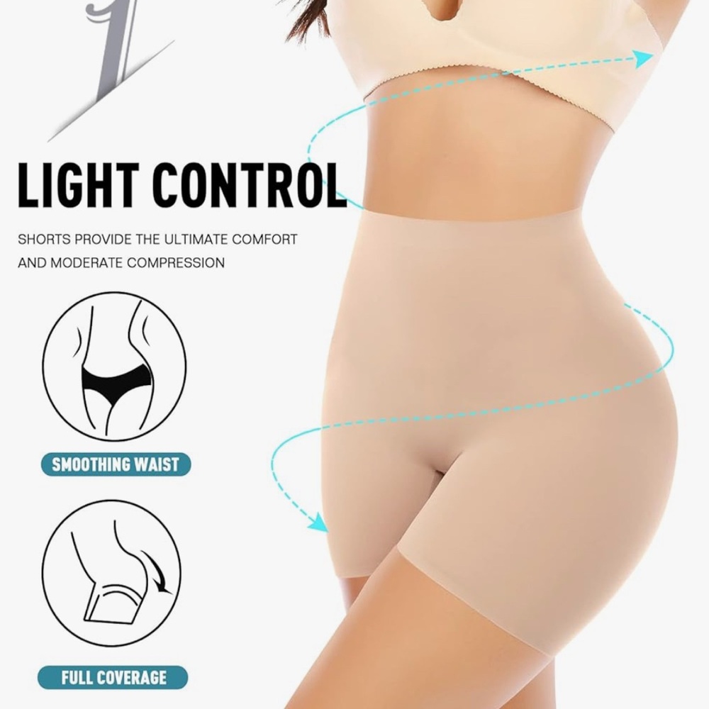 SPANX Tan Shapewear High-Waisted Shorts